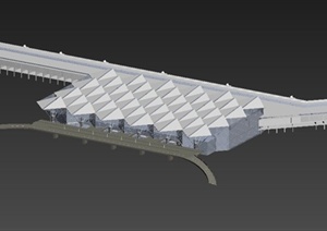 某机场建筑设计MAX模型