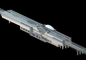 某轻轨站建筑设计MAX模型