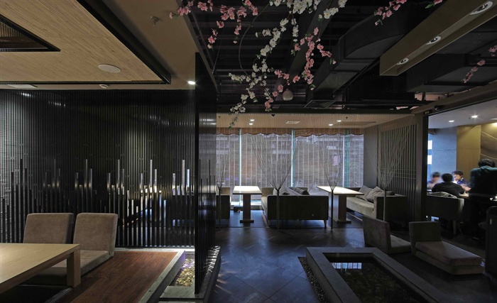 日本料理日式风格餐厅室内设计方案（含效果图）