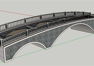 现代风格景观桥SU(草图大师)模型