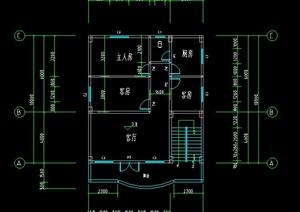 某三层住宅建筑平面设计CAD图