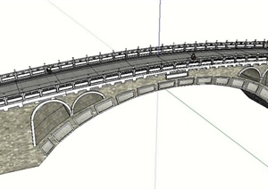 现代风格景观长桥SU(草图大师)模型