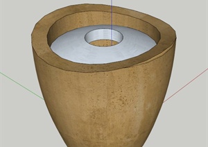 木制垃圾桶设计SU(草图大师)模型