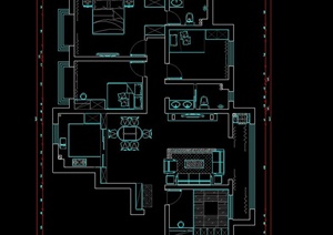 某住宅空间室内装修设计CAD图