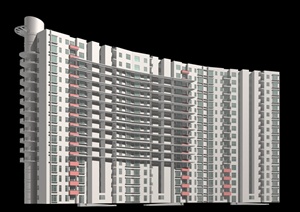 高层住宅公寓建筑设计MAX模型