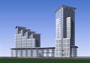综合公寓住宅建筑设计MAX模型