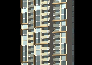 现代高层住宅建筑设计MAX模型