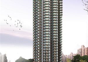 高层商住楼建筑设计MAX模型