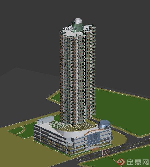 高层商住楼建筑设计MAX模型(2)