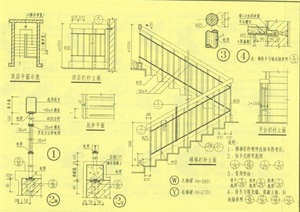 不同材质楼梯栏杆设计PDF施工图