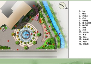 现代某学校广场景观设计JPG方案图