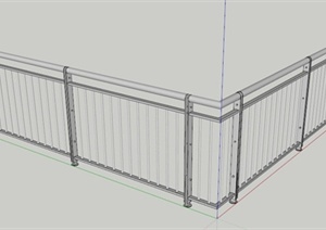 铁质栏杆设计SU(草图大师)模型