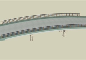 现代园桥设计SU(草图大师)模型