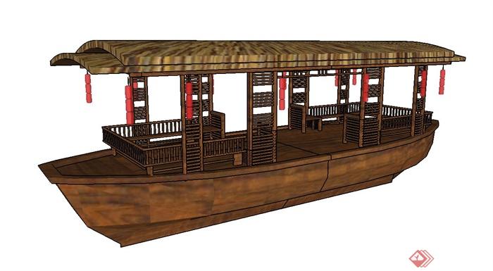 某古典中式船设计SU模型(1)