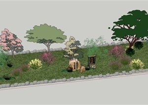 种植花池组合设计SU(草图大师)模型