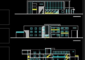 现代某大学生活动中心建筑设计CAD方案图
