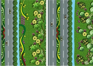某道路绿化规划设计JPG平面图