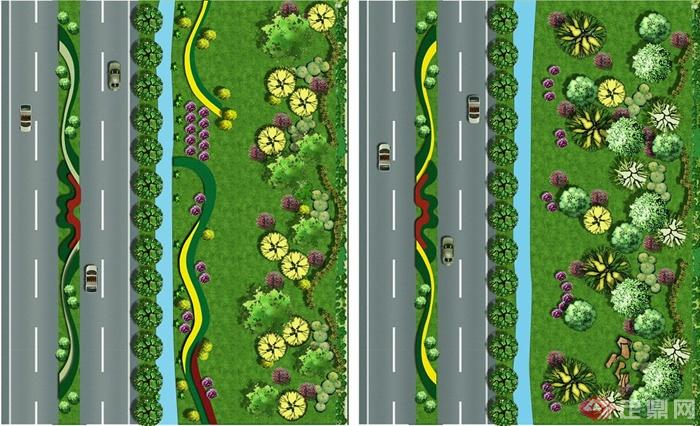 某道路绿化规划设计JPG平面图(1)