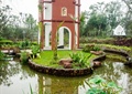 钟楼,景观塔,景观水池,水生植物