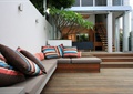 庭院景观,沙发,木地板,台阶