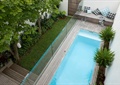 庭院景观,游泳池,乔木,草坪,地面铺装