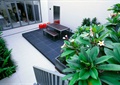 庭院景观,桌椅,地面铺装,植物