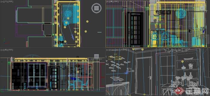 某现代风格住宅空间室内装修设计3DMAX模型(4)