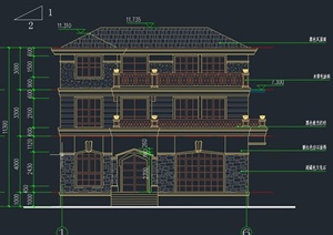某三层欧式洋房小别墅建筑设计SU(草图大师)模型