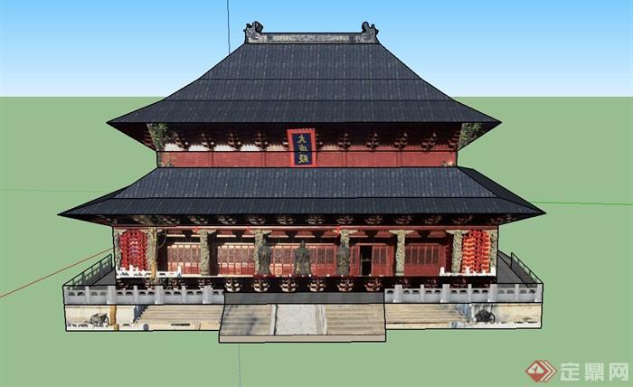 多款古典中式亭廊、戏台、塔楼建筑设计SU模型(4)
