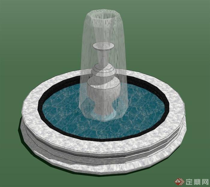 喷水柱设计SU模型(1)
