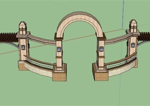 廊架拱门设计SU(草图大师)模型
