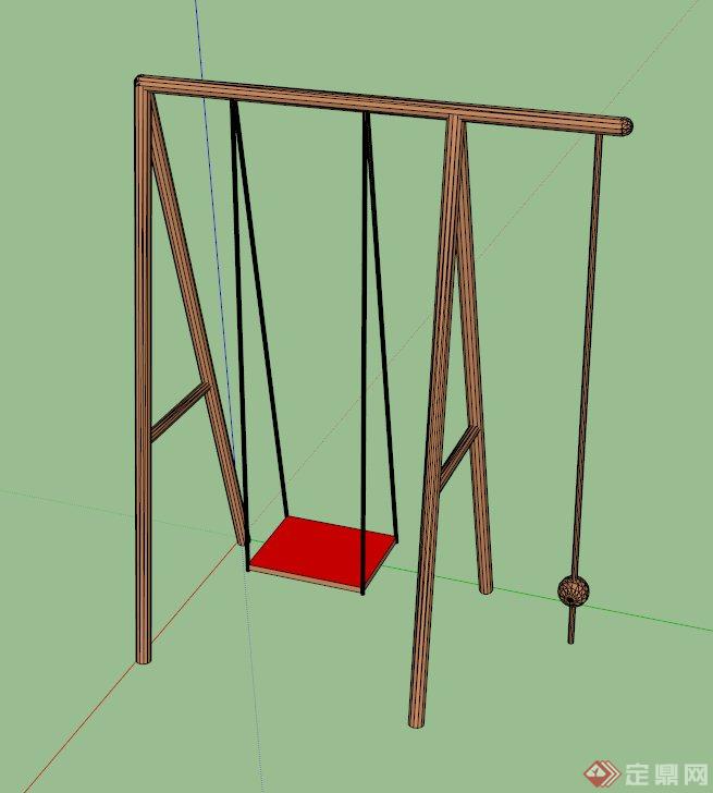 简约秋千椅设计SU模型(1)