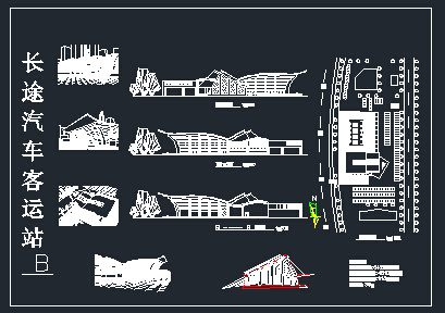 某两层汽车站建筑设计CAD图纸(1)