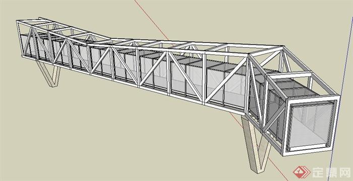 现代风格栈道栈桥设计su模型(2)
