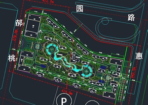 中牟汽车产业园职工居住区规划设计CAD方案图