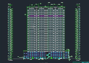 现代某26层独栋商住房建筑设计CAD施工图