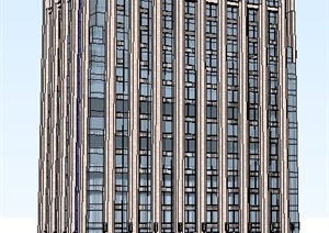 现代高层办公写字楼建筑设计SU(草图大师)模型