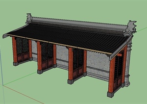 某古典中式凉亭设计SU(草图大师)模型