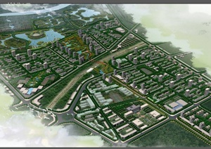某城市城区及风景区规划设计方案