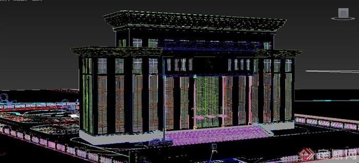 现代风格检察院建筑设计3dmax模型(4)