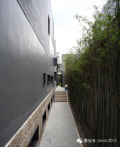 庭院景观,走廊,青石地砖,竹子竹子
