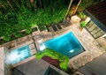 庭院景观,泳池,地面铺装,木平台