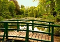 园桥,水塘,栏杆,绿植