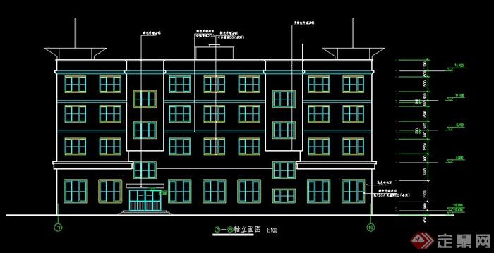 四层框架结构办公楼毕业设计（含计算书、任务书、建筑结构CAD图等）-2412平(7)