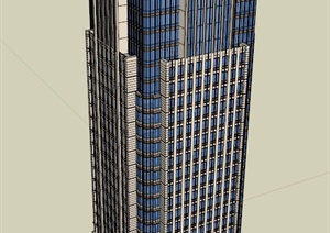 现代某酒店建筑设计SU(草图大师)模型
