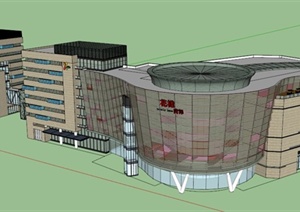 现代大商场建筑设计SU(草图大师)模型
