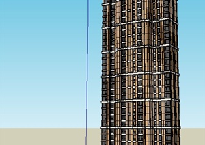 高层住宅楼及售楼处建筑设计SU(草图大师)模型