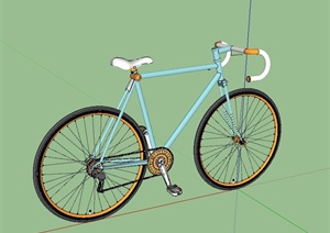 现代某交通工具自行车设计SU(草图大师)模型
