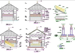 吊脚楼建筑设计CAD施工图