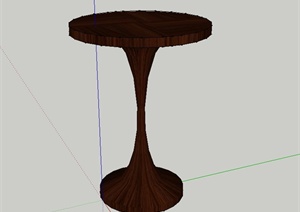木质圆形吧台椅设计SU(草图大师)模型